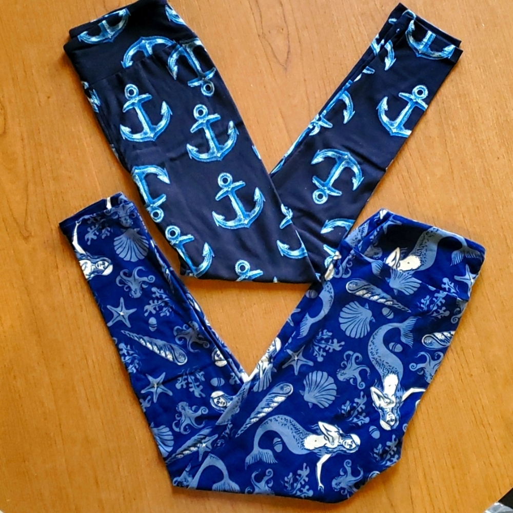 ⚓ Nautical Lot ⚓ Anchor  & Mermaid Leggings!!